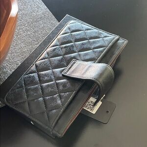 CHANEL Black Quilted Clutch